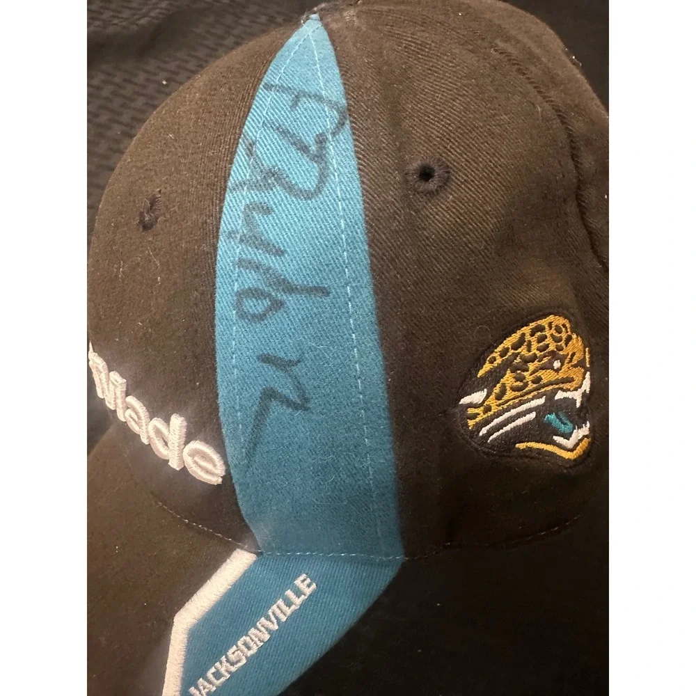 TaylorMade Jax Jaguars Signed Hat Fred Taylor Autograph #28 #21 Y2K NFL Golf Cap